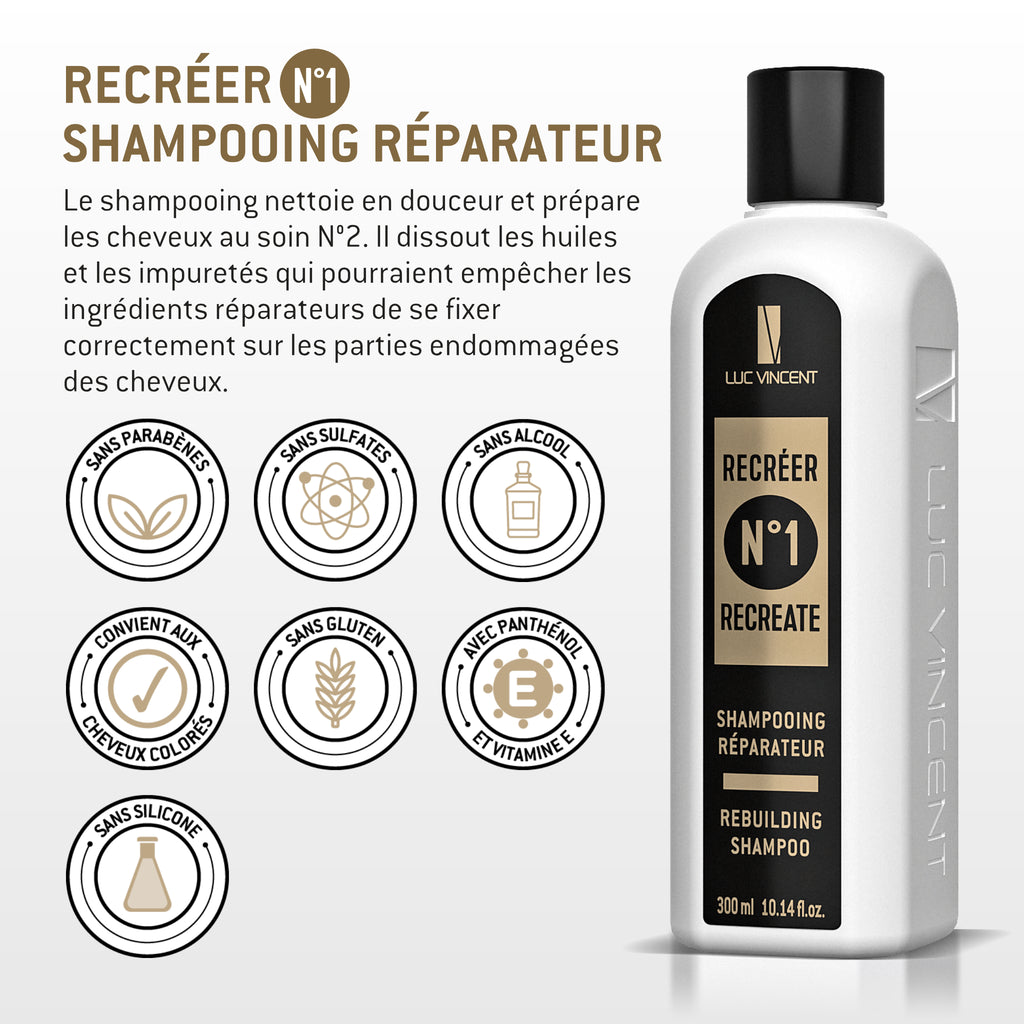 Système Recréer Nº1 : Shampoing réparateur - Luc Vincent
